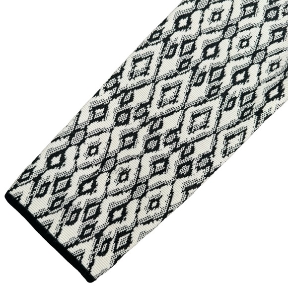 Philosophy Open front Long Duster Cardigan Diamond pattern white black Medium - Picture 8 of 11